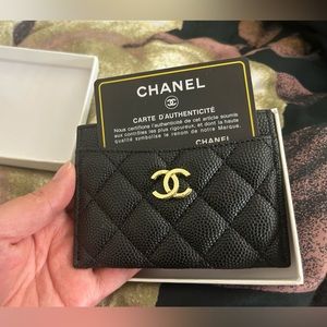 COPY!!!! Chanel black card holder